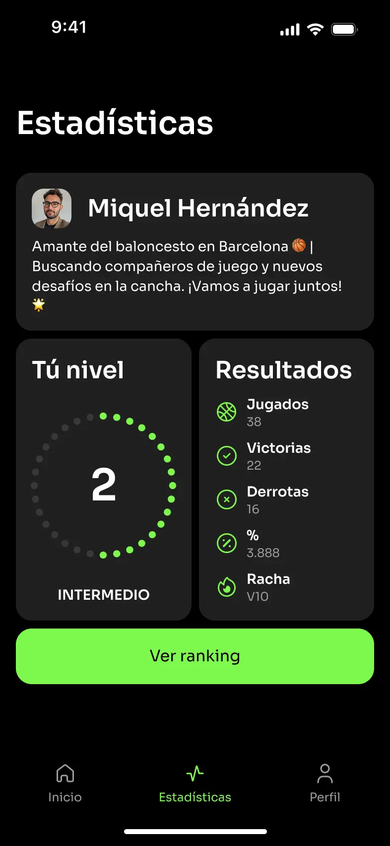 Diseño y desarrollo de la app de Hoop Slam 6